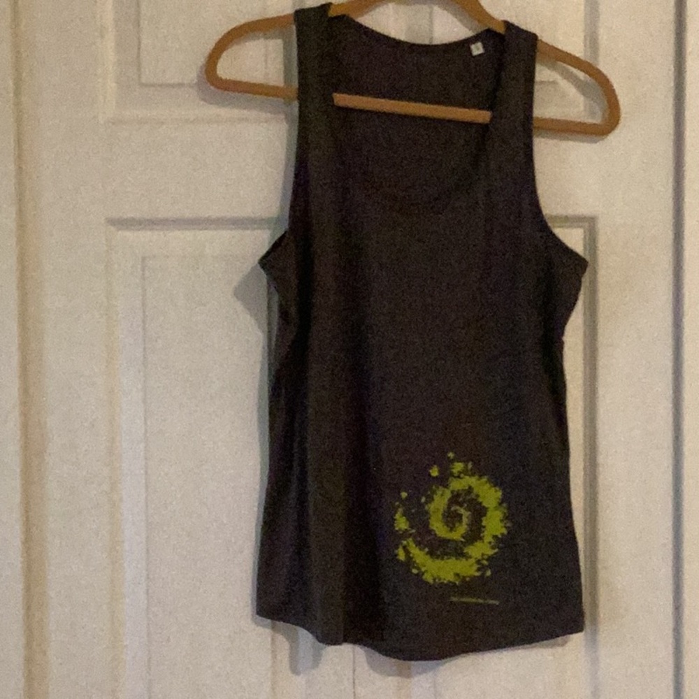Stanley Brown and Gray Tank Top with Sleeveless Design